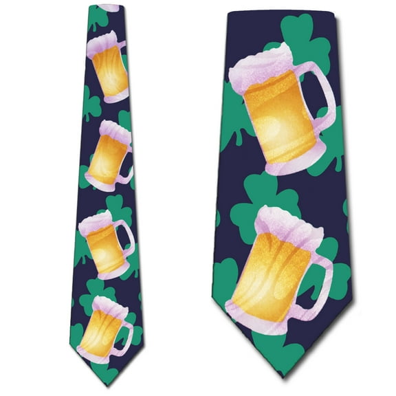 Clovers and Brew (Navy) Necktie Mens Tie