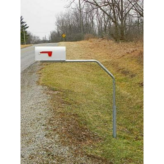 RTC SwingAway Mailbox Support, 48-inch arm, Galvanized Steel Mailbox Post Swings Away When Impacted