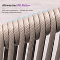 thumbnail image 5 of PURPLE LEAF 9-Piece Patio Dining Set, Aluminum Outdoor Table And 8 Wicker Chairs With Sunbrella Cushions For Lawn, Garden, Porch, Champagne, 5 of 7