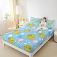 thumbnail image 4 of jejeloiu Lovely Duck Twin Sheet Sets,Cute Balloon Twin Fitted Sheet,Yellow Blue Flat Sheet For Kids Teens,Super Cozy Room Decor,3-Piece, 4 of 7