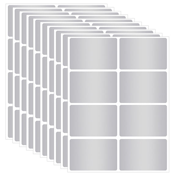 WASHWEPE 96Pcs Silver Blank Labels for Bottle Labels Food Preservation Breast Milk Storage Inventory Marking