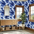 thumbnail image 4 of Peel and Stick Wallpaper 23.6in x 9.8ft Abstract Blue White Shibori Tie Dye Fluid Brush Strokes Contact Paper Vinyl Waterproof Self Adhesive Wall Paper for Bedroom Shelf Cabinet Renter Friendly, 4 of 8