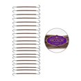 thumbnail image 5 of FRCOLOR 20 Pieces Ponytail Hooks for Hair Styling Braid Coffee Color Polyester Material, 5 of 5