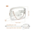 thumbnail image 3 of Deago Clear Belt Bag Stadium Approved Fanny Pack Crossbody Waist Bag for Women with Adjustable Strap for Sports Events, Concerts - White, 3 of 10