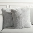 thumbnail image 4 of Safavieh Flayn 18" x 18" Contemporary Faux Fur Decorative Pillows, Gray (Set of 2), 4 of 6