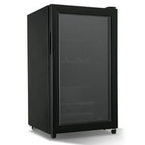 Prilinex Mini Fridge 120 Can Beverage Refrigerator Cooler, 3.2 Cu.ft Drink Fridge for Soda Wine Beer,LED Light Adjustable Temperature Control for Home Office and Bar, Black