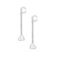 thumbnail image 5 of Personalized Planet Women's Initial Earring with Heart Dangle Button Drop Earrings, 5 of 5
