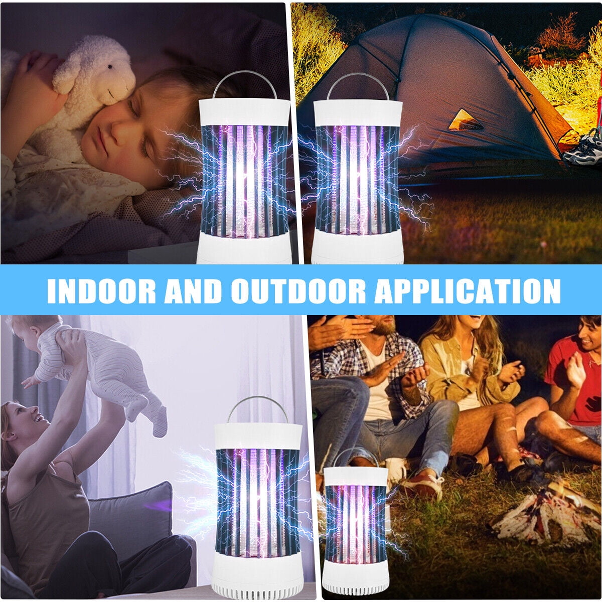 AICase Electric Insect Killer Zapper Mosquito Killer Lamp LED Light Fly Bug Trap