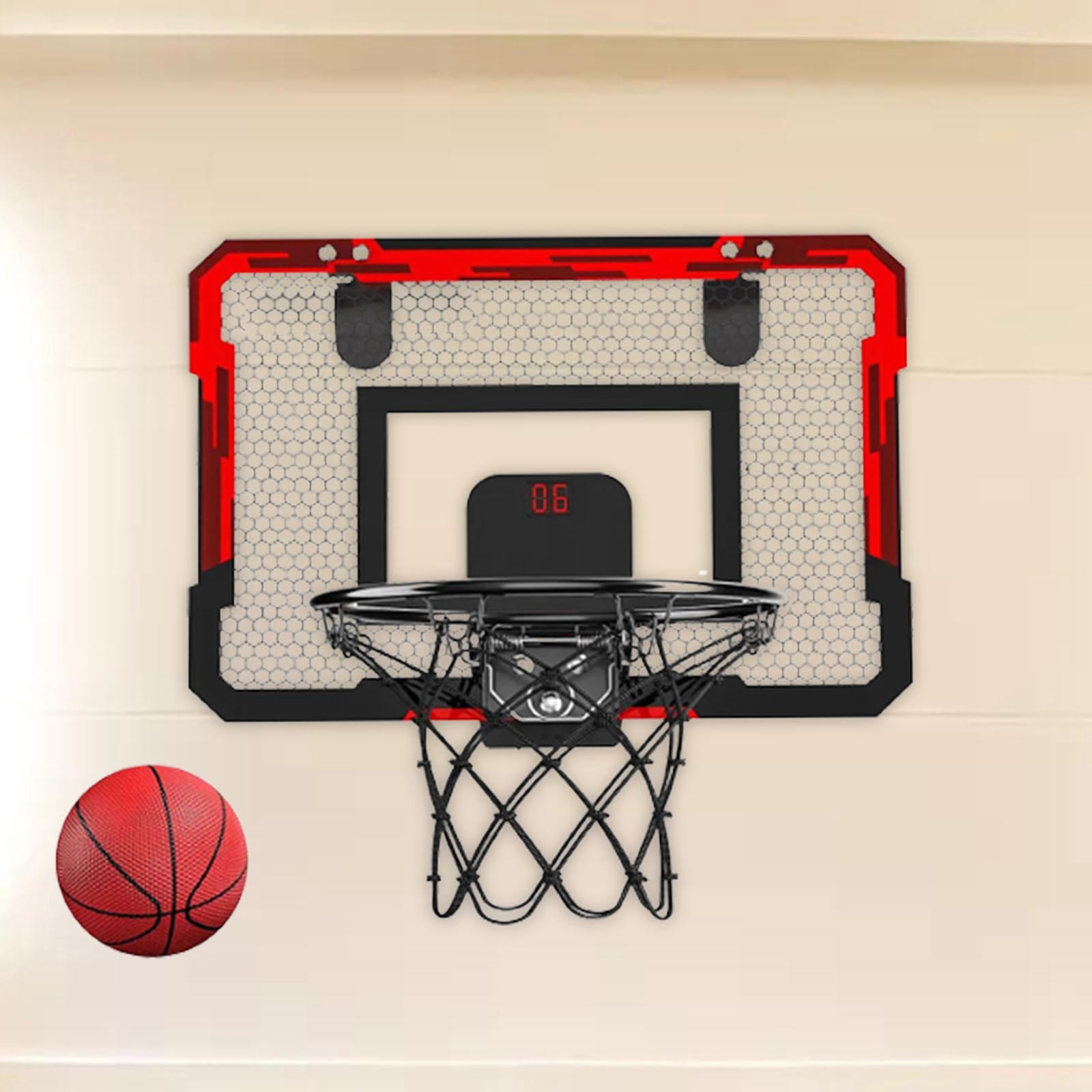 harayaa Basketball Hoop Set Basket Stand Sports with Replacement Basketball Game Playset red