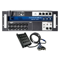 Soundcraft Ui16 Digital Mixer w/Wifi App Control Recording Ui 16 Snake Cable