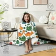thumbnail image 4 of Wearable Blanket,White Colorful Dinosaurs Jungle Pattern Hooded Wearable Flannel Blanket for Adults & Teens,Winter Poncho Shawl Wrap Cape Cozy Anti-Pill,60"x80", 4 of 5