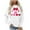 White, variant on successthop Crew Neck Sweatshirts Women Valentine Day Bow Print Casual Clothes Long Sleeve Outfits Vacation Tops M