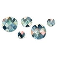 thumbnail image 2 of Designart "Blue Form Mapping III" Modern Geometric Metal Wall Art Set of 5 Piece, 2 of 5
