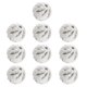 thumbnail image 1 of 10 piezas de cuentas de bola redondas, cuentas espaciadoras plateadas plateadas, suministros de joyería hechos a mano, accesorios para hacer Ropa, zapatos y accesorios Miscelánea Estilo Oro Blanco 8MM Qarigey AP010775-19B, 1 of 6