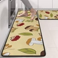 thumbnail image 2 of Kitchen Rugs Sets Of 2,Colorful Mushroom Berry Leaf Beige Pattern Anti Fatigue Kitchen Mat Rugs Non Slip Washable,Decorative Kitchen Floor Mats for Kitchen,Sink,Laundry,17"x47"+17"x47", 2 of 5