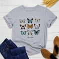 thumbnail image 1 of Babysbule Hauts en Liquidation pour Femmes Mode Décontractée Ample Imprimé Col Rond T-Shirt, 1 of 3