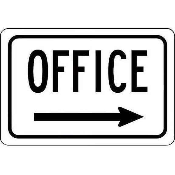 Office Sign with Right Pointing Arrow Sign Metal Sign Notice Sign 8x12