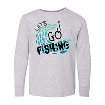 Inktastic Let's Go Fishing Long Sleeve Youth T-Shirt