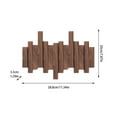 thumbnail image 3 of LPSSTORE Natural Wood Wall Mounted Coat Rack Coat Rack Wall Mount with 6 Flip down Hooks Behind The Door Storage No Drill Coat Hooks for Coats Bag Hat Umbrella, 3 of 4