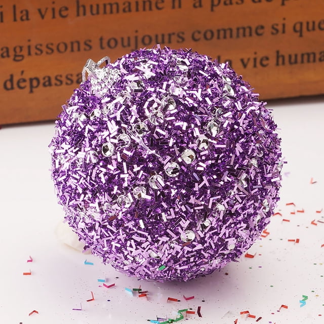 Fiudx Adornos Navideños, Adornos de Espuma con Purpurina, Blanco, Dorado, Rojo, Azul y Verde, Decoración Diy, Coronas Festivas, Árbol de Navidad para Fiestas, 8 Cm