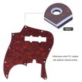thumbnail image 2 of Yeacher 4Ply PVC JB Style Bass Pickguard Pick Guard Scratch Plate 10 Hole for American/Mexico Made Standard Jazz Bass Tortoise Shell Red, 2 of 8