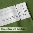 thumbnail image 2 of Back Tab Curtains, 2-Panel Set Rod Pocket & Pinch Pleat Design Light-Filtering & Thermal Insulation Ideal for Living Room, Bedroom & Office Windows, 2 of 9