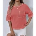 thumbnail image 6 of Womens Tops Casual Round Neck Tshirts for Women T Shirts for Women Loose Fit Womens Shirts, 6 of 7