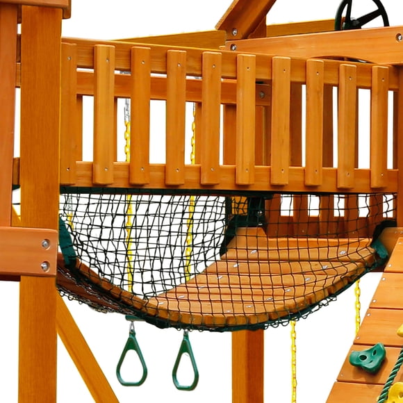 Set de columpios Gorilla Playsets con paneles de malla Add On Clatter Bridge