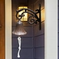 thumbnail image 3 of Campana de puerta marrón vintage, escultura de hierro fundido, decoración de pared montada en la pared, campanilla de agitación manual, estilo retro, Sunnimix Campana de pared, 3 of 8