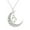 A, variant on Censtreet Luminous Series Moon Love Heart Pendant Necklace Fluorescent Necklace,moon pendant,moon necklace Glow in the Dark
