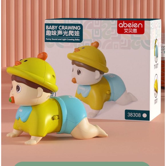 Crawling Baby Toys 6 to 12 Months Toddler Musical Toys Baby Toys 0 6 Months Early Educational Toys for Infant Toys 12-18 Months Yellow with box