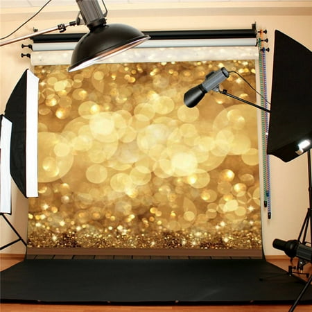 10X10FT Gold Spots Glitter Backdrop Sparkle Studio Photo Photography Background Screen Props Video Photoshoot Wedding Party Booth