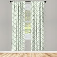 thumbnail image 3 of Ambesonne Green Curtains, Tea Leaves Faded Colors, Pair of 28"x95", Green Army Green, 3 of 5