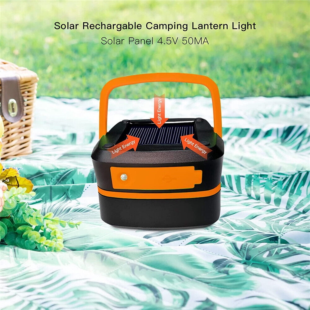 LINKPAL Solar Lantern - Collapsible LED Camping Lantern - Rechargeable Solar - USB Portable Lamp and Phone Charger for Emergency, Power Outage, Hurricane - Tent Lights, Hiking, Backpacking Gear