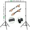 thumbnail image 2 of 10x6.5ft Heavy Duty Backdrop Stand Kit with Carry Bag for Photography, 2 of 6