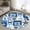 Blue, variant on Round Area Rugs Collection 3 Ft, Starfish Coastal Non-Slip Residential Carpet, Blue Shell Crab Nautical Summer Beach Ocean Indoor Crawling Mats Doormat Runner Rugs Play Mat forBedroom