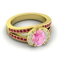 thumbnail image 3 of 2.35 Carat Elegant Oval Cut Pink Sapphire & Red Ruby Gemstone Bridal Ring for Ladies Solid 14K Yellow Gold Size 7.5 by Diamond-Capitals, 3 of 8