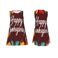 thumbnail image 3 of Bixox Robe Sans Manches à Imprimé Joyeux Action de Grâce pour Femmes avec Poches, Robe Débardeur Décontractée Longueur Genou pour l'Été-grand, 3 of 7