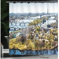 thumbnail image 3 of Ambesonne Urban Shower Curtain, View of Old Riga City, 69"Wx70"L, Multicolor, 3 of 4