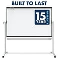 thumbnail image 5 of Quartet Prestige 2 Mobile Presentation Easel, Reversible Magnetic Whiteboard/Flipchart, 72" x 48", Graphite Finish Frame, 5 of 7