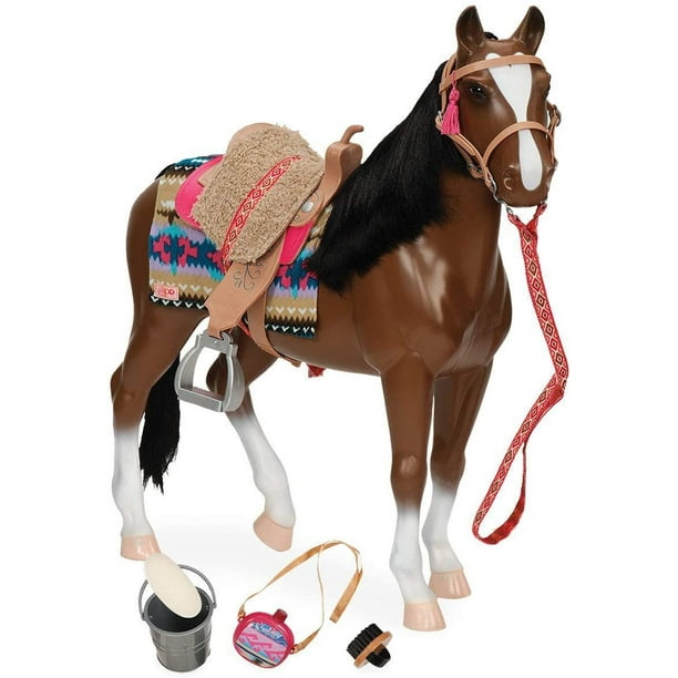 Our Generation Thoroughbred 20 Inch Posable Horse for 18 Inch Dolls Toy