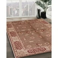 thumbnail image 2 of Ahgly Company Indoor Round Mid-Century Modern Chestnut Red Oriental Area Rugs, 3' Round, 2 of 6
