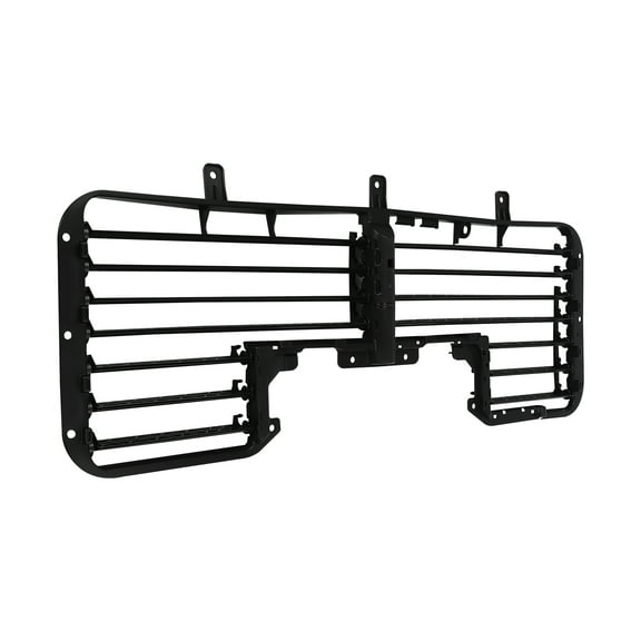 OEM Grille Shutter for 2017-2019 Chevrolet Silverado 1500, GMC Sierra 1500, Front Placement, Black PP Material, OE Part Number 84363184