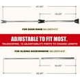 thumbnail image 4 of SecurityMan Adjustable Door & Patio Security Bar, Heavy-Duty Iron, 18.25"-47.5", Chrome, 4 of 9