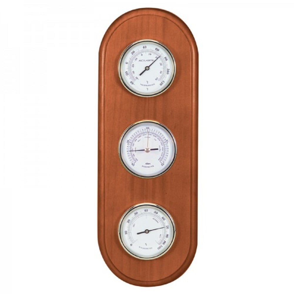 14-inch Pine Wood Weather Station by Chaney Instrument Co
