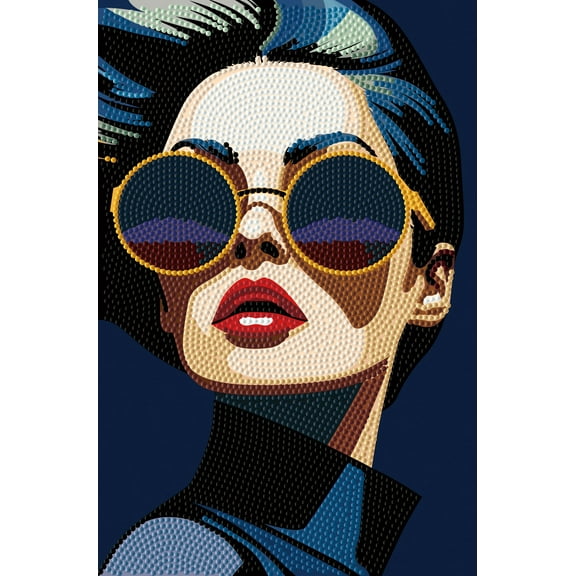 Diamond Dotz Décor Portrait Diamond Painting Kits for Adults - Fashion Diamond Art Kits a Relaxing Creative Craft Kit with Dotz Gems 11.8x7.9