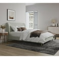 thumbnail image 7 of Manhattan Comfort Heather Velvet Queen Bed Frame in Gray/Black, 7 of 7