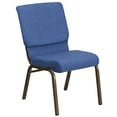 thumbnail image 2 of Flash Furniture HERCULES Series 18.5''W Stacking Church Chair in Blue Fabric - Gold Vein Frame, 2 of 12