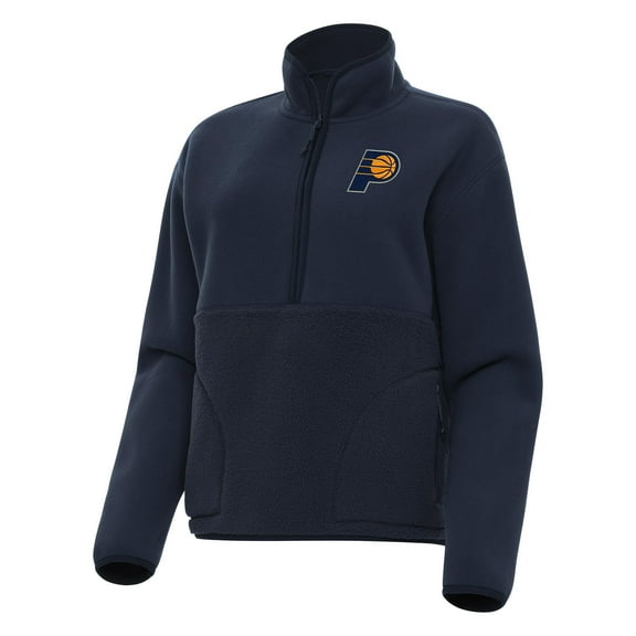 Women's Antigua Navy Indiana Pacers Figure Half-Zip Pullover Sweatshirt