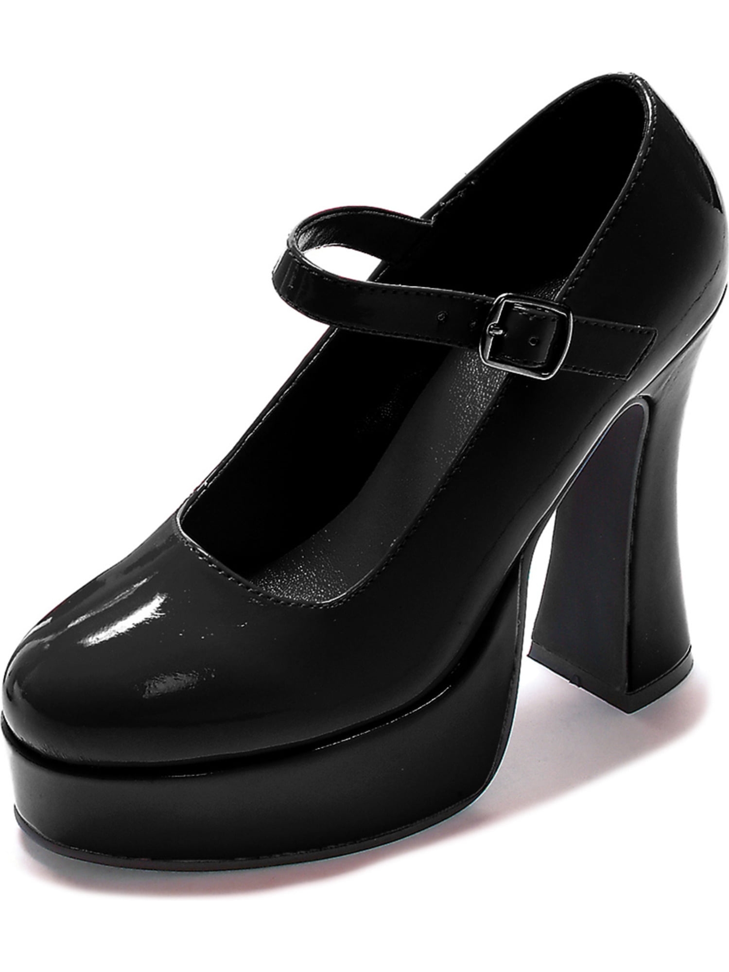 Summitfashions 5 Inch Women S Sexy Mary Jane Shoes Mid Platform Chunky Heel Shoe